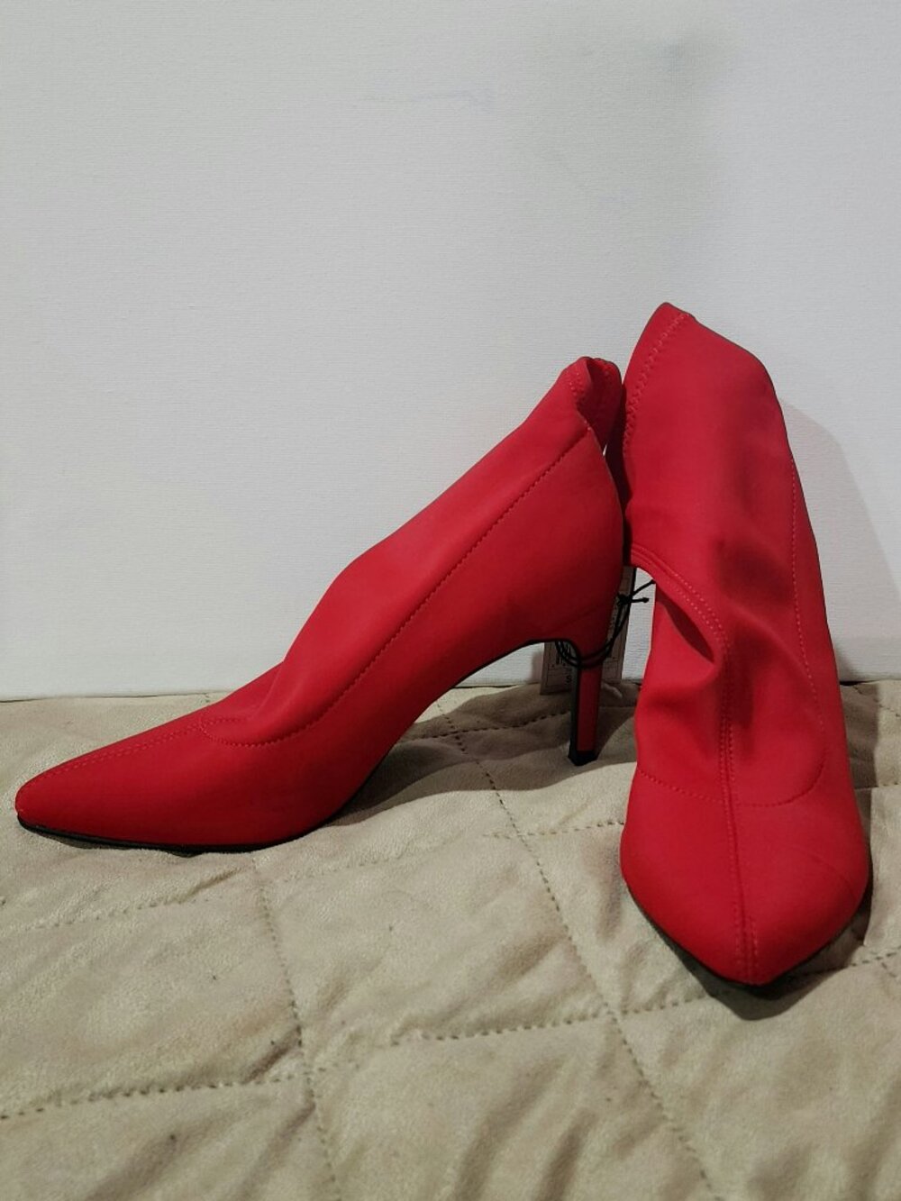 Red 3in Heeled Ankle Boots